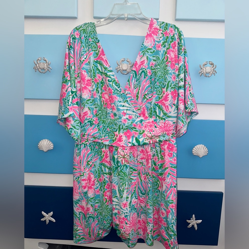 ❌ SOLD Lilly Pulitzer Parigi skort romper Xl Leaf it wild